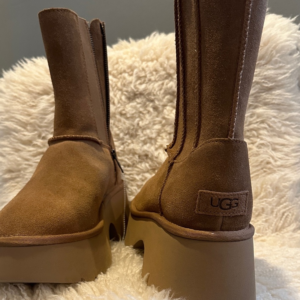 UGG Women's Brown Suede Platform Boots